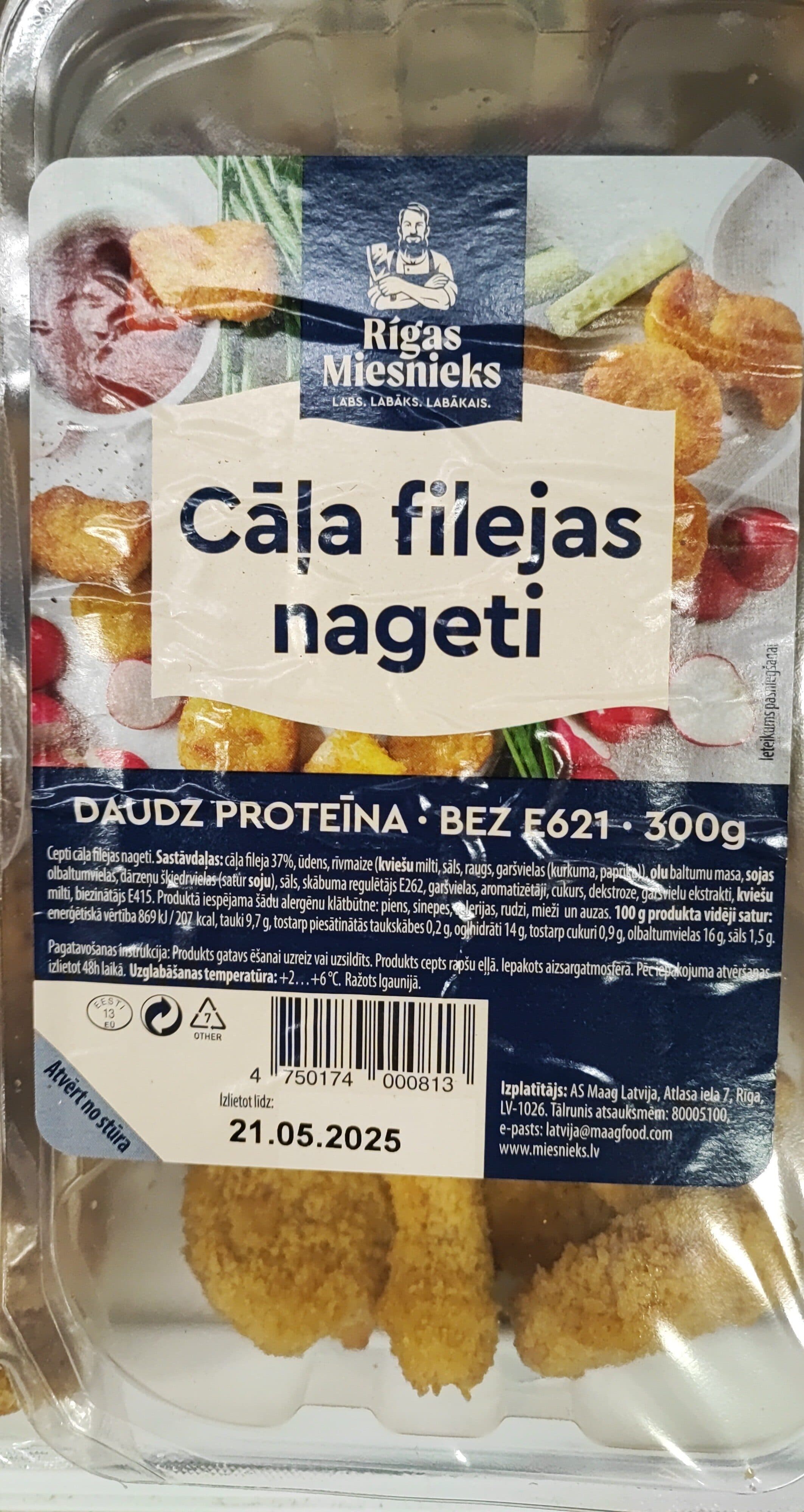 Rīgas Miesnieks Cāļa Filejas Nageti RM packshot