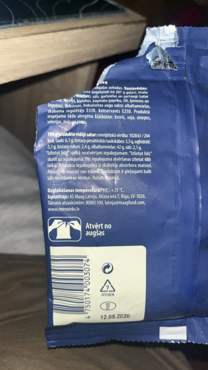 Rīgas Miesnieks classic Jerky packshot
