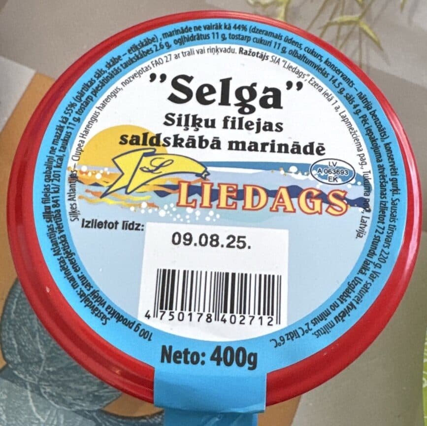 Selga Siļķu filejas saldskābajā marinādē packshot