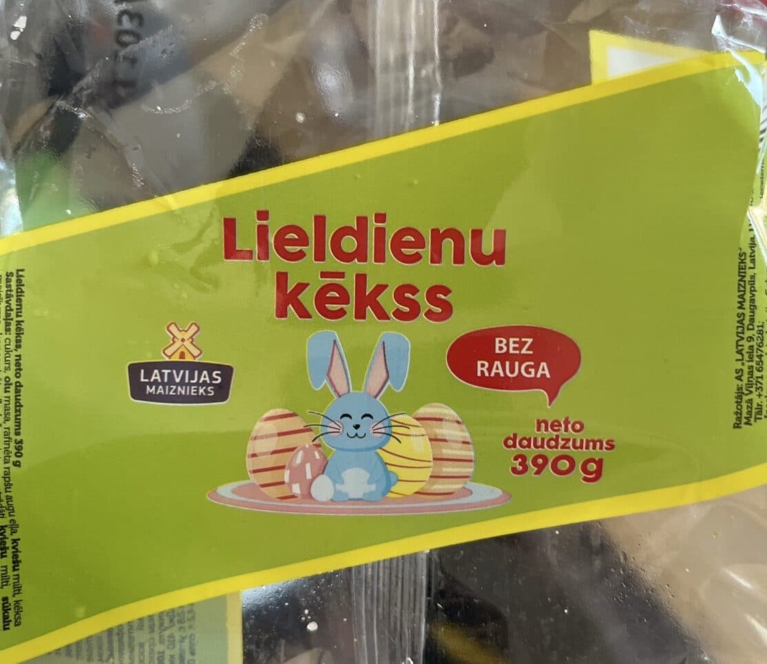 Latvijas Maiznieks Lieldienu Kēkss packshot