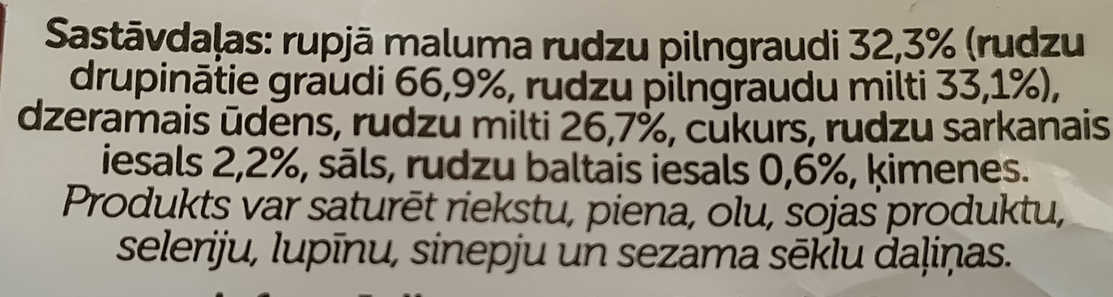 Latvijas maiznieks Rudzu maize Īstenā packshot
