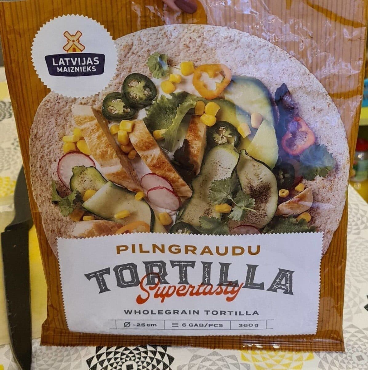 Latvijas Maiznieks Whole grain tortilla packshot