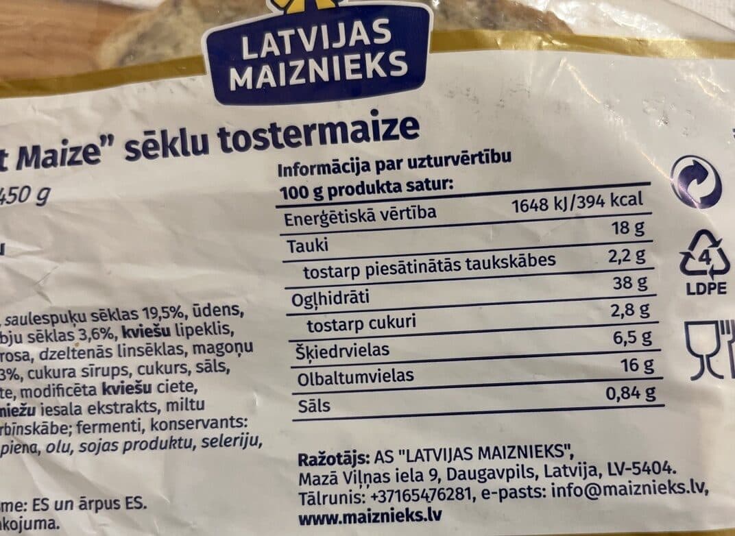 Latvijas Tost Maize packshot