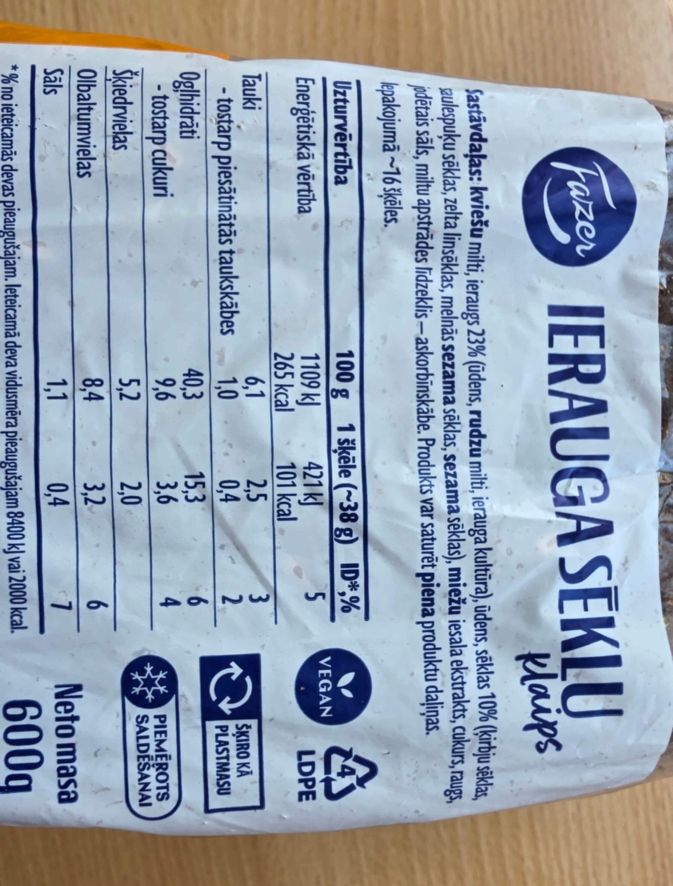 Fazer IERAUGA SEKLU klaips packshot