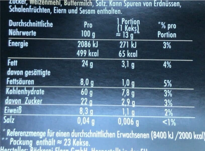 Open Food Facts Haferflocken Kekse packshot