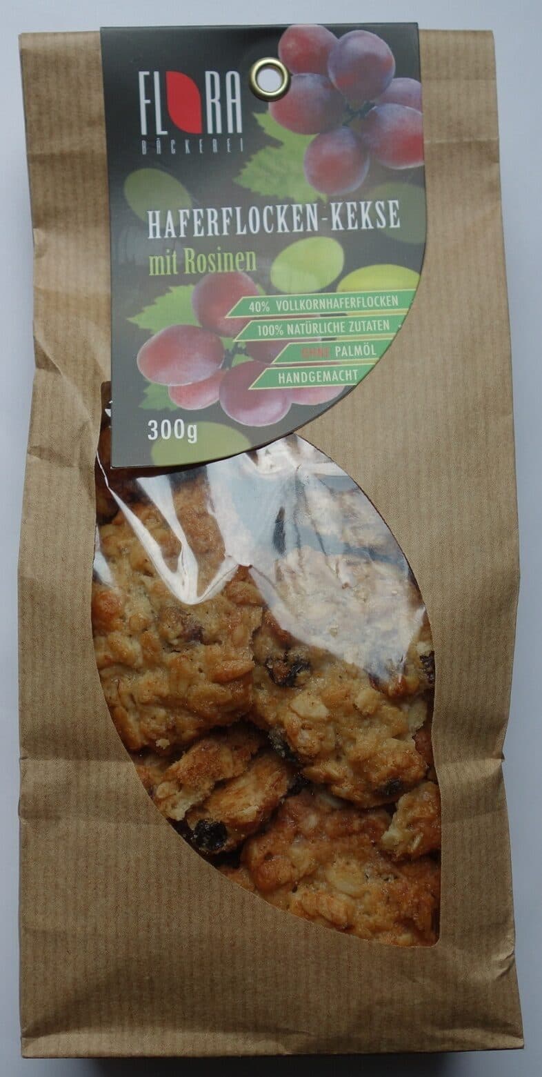 Bäckerei Flora Haferflocken-Kekse mit Rosinen packshot