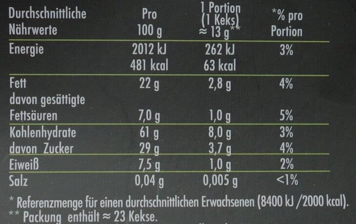 Bäckerei Flora Haferflocken-Kekse mit Rosinen packshot