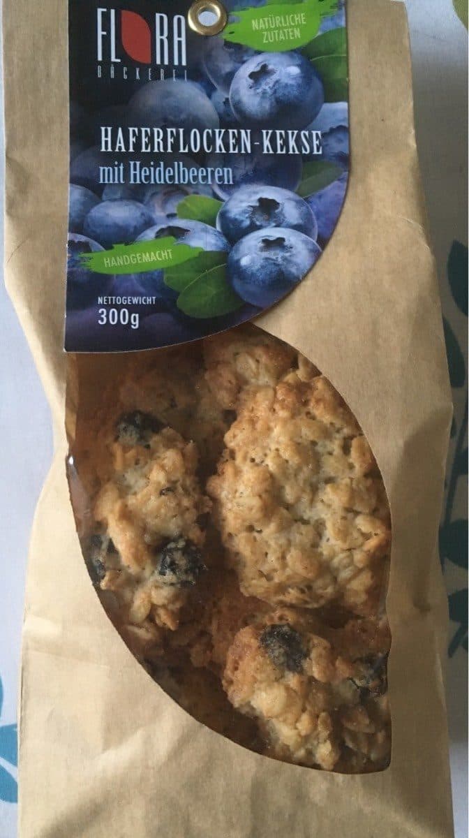 Flora Bäckerei Haferflocken-Kekse Heidelbeere packshot