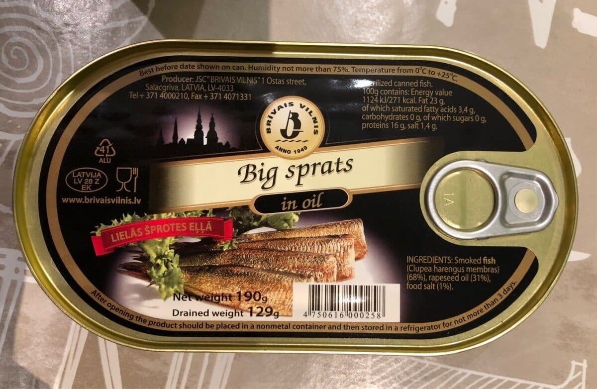 Brivais Vilnis Brivaisviln Smoked Sardines In Oil packshot