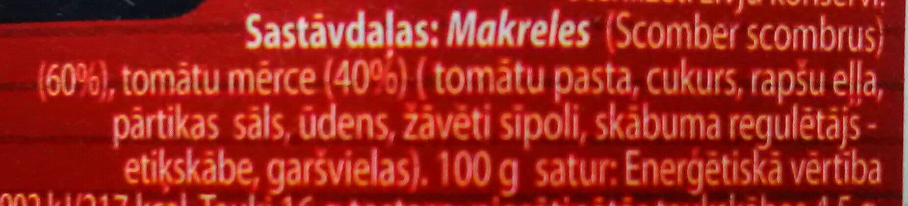 Brīvais vilnis skumbrijas tomātu mērcē packshot