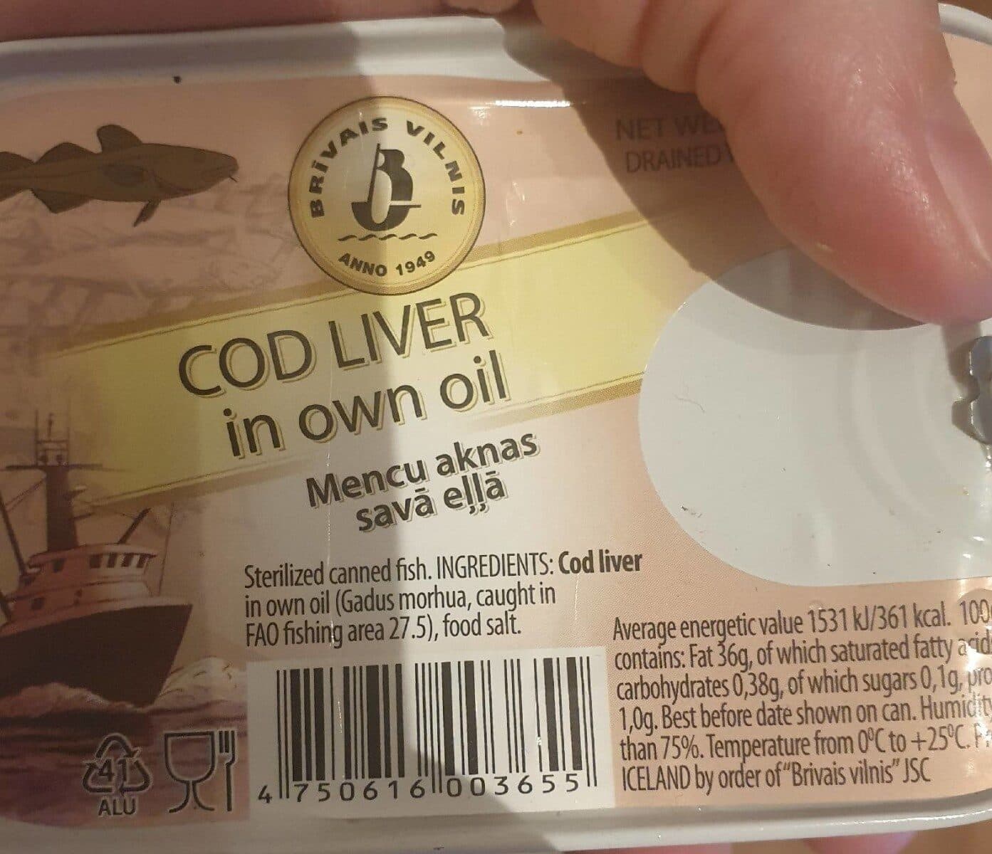 Mono More Cod Liver in own oil packshot
