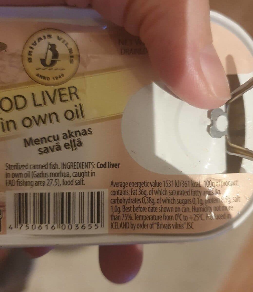 Mono More Cod Liver in own oil packshot