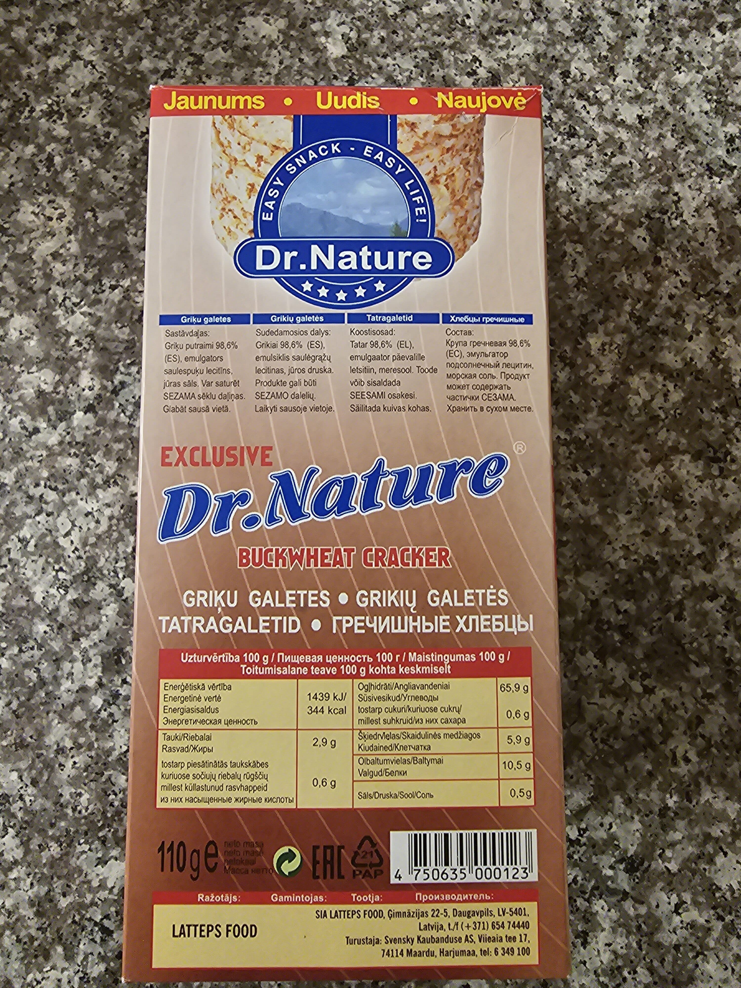 Dr.Nature Griķu galetes packshot