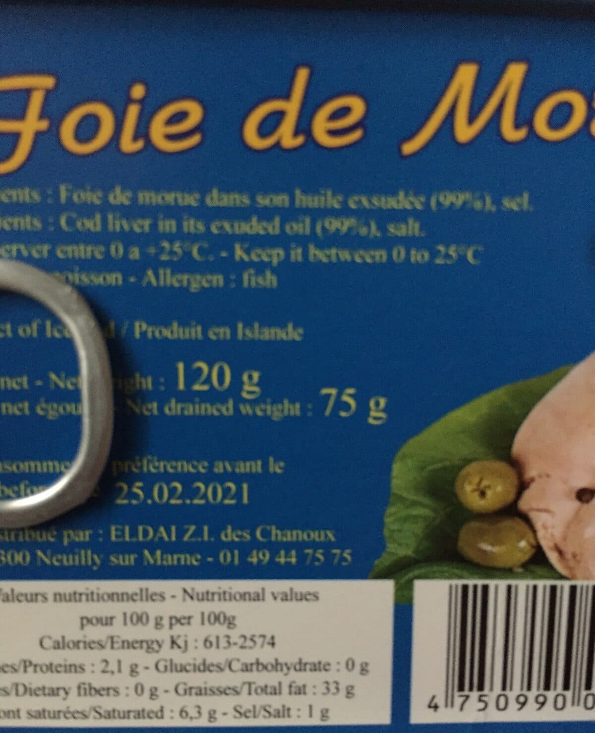 Open Food Facts Foie De Morue packshot
