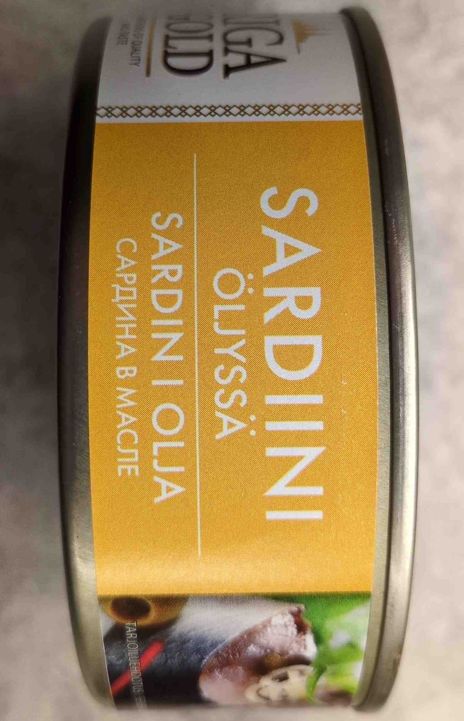 Riga Gold Sardiini ölyssä packshot