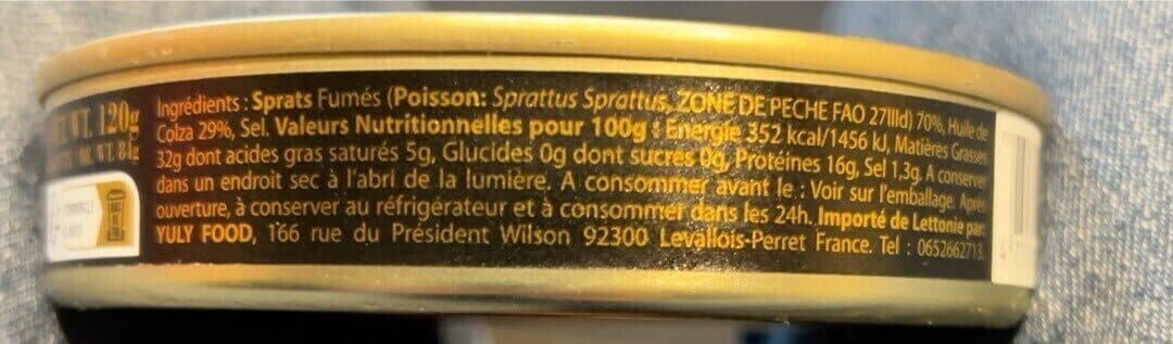 Open Food Facts Sprats fumés packshot