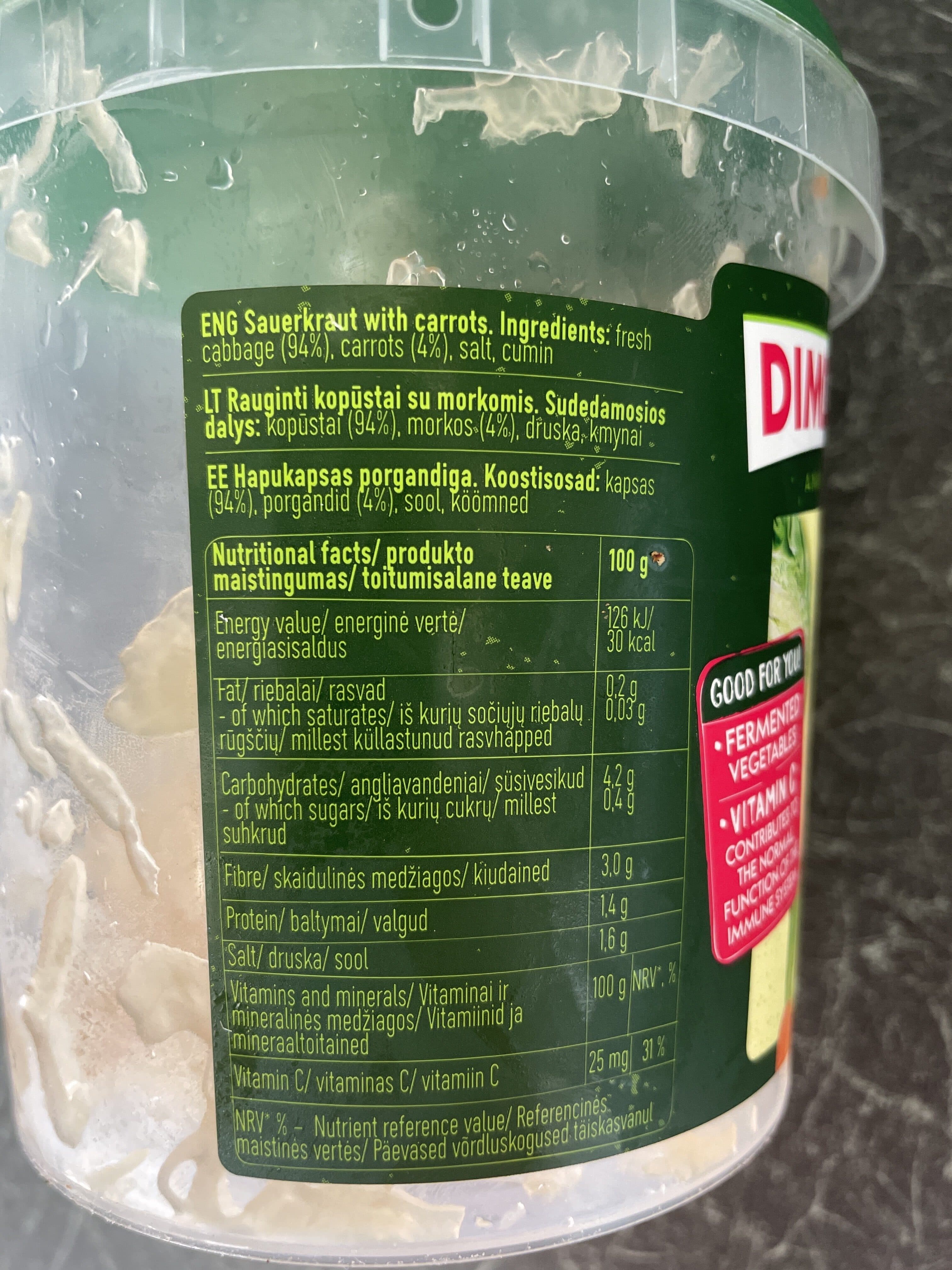 Dimdini Sauerkraut With Carrots packshot