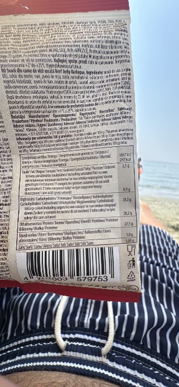 Nakotine Beef Jerky Barbecue packshot
