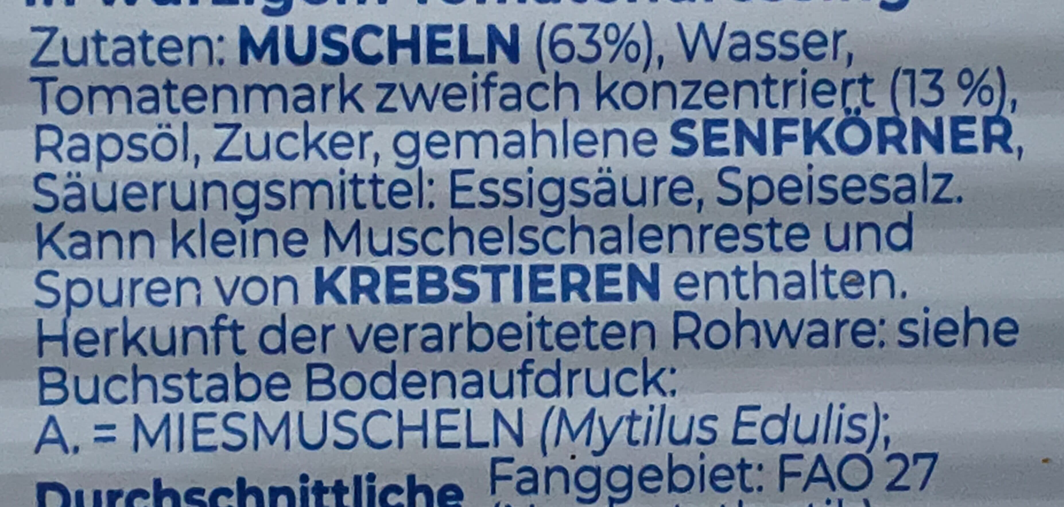 Larsen Muscheln in würziger Tomatensoße packshot