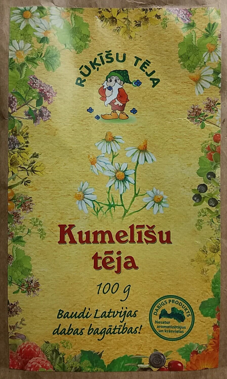 Rūķīšu tēja Kumelīšu tēja packshot