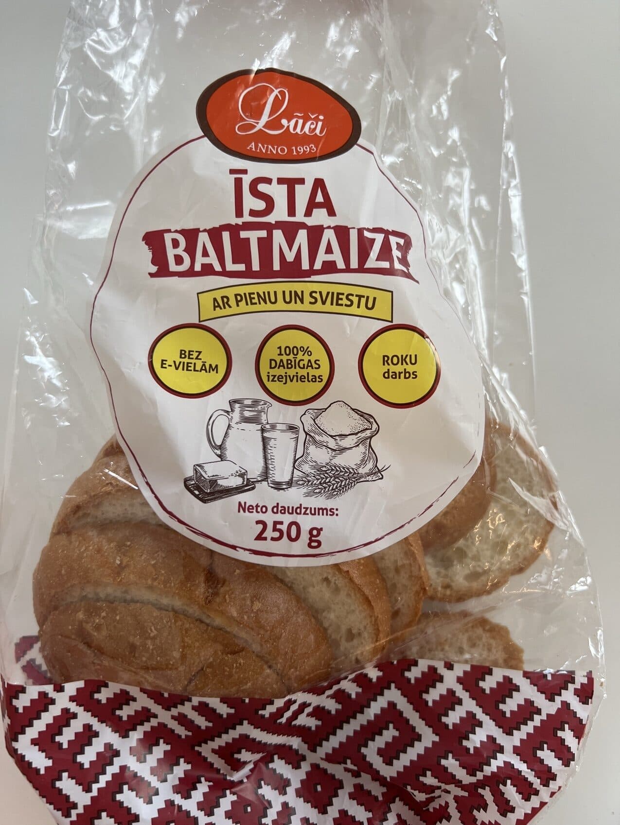 Lāči Īstā Baltmaize packshot