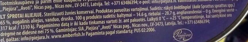 AMBERFISH Šprotai aliejuje packshot