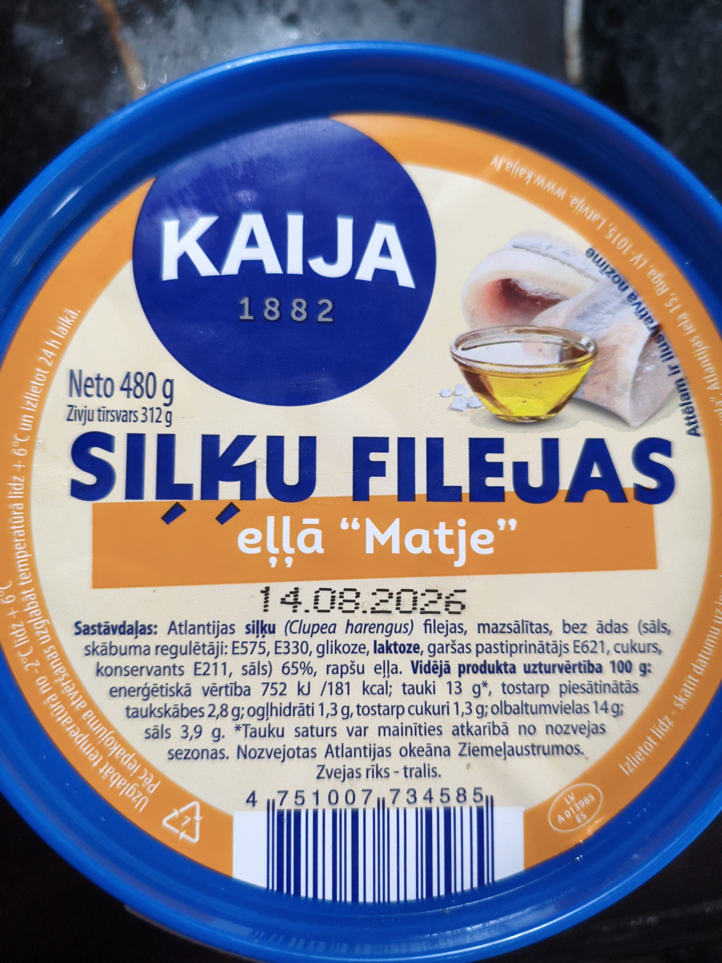 Kaija Siłku fileja ełłā Matje (herring fillet in oil "Matje") packshot