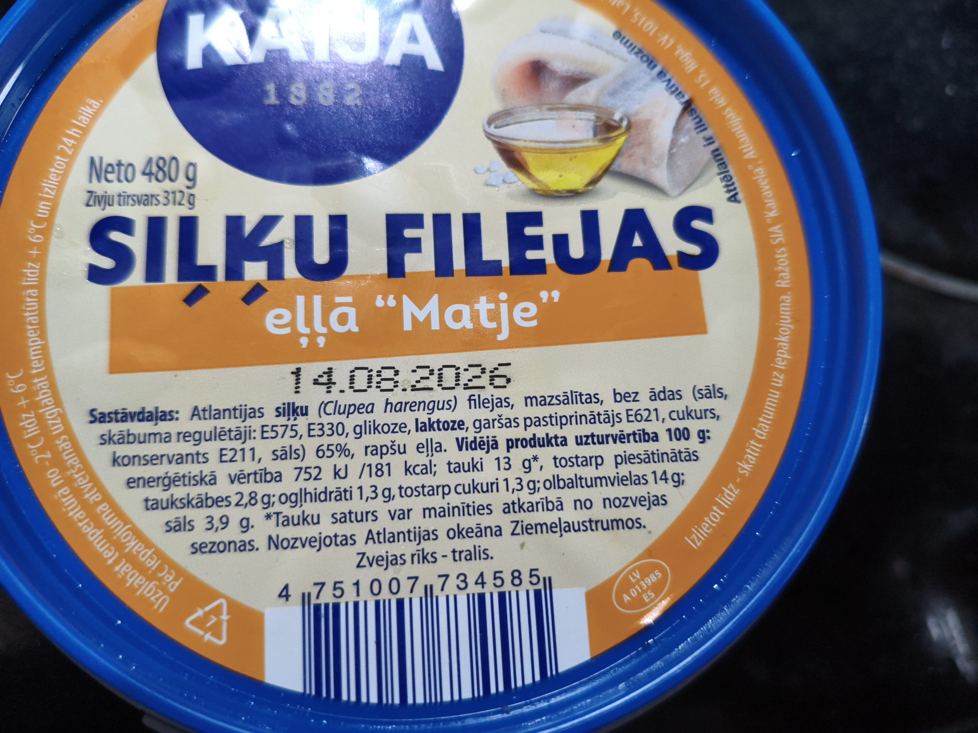 Kaija Siłku fileja ełłā Matje (herring fillet in oil "Matje") packshot