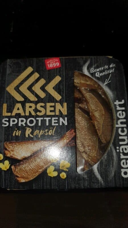 Larssen Geräucherte Premium Sprotten in Rapsöl packshot