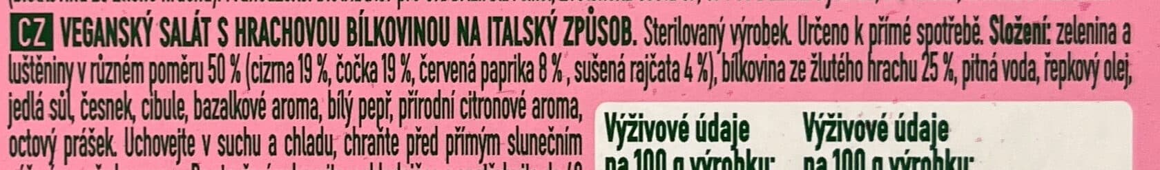 FISH PEAS Salát na italský způsob packshot