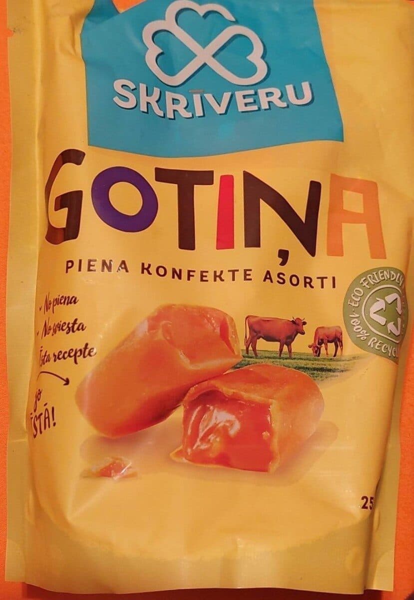 Skrīveru GOTIŅA piena konfekte asorti packshot