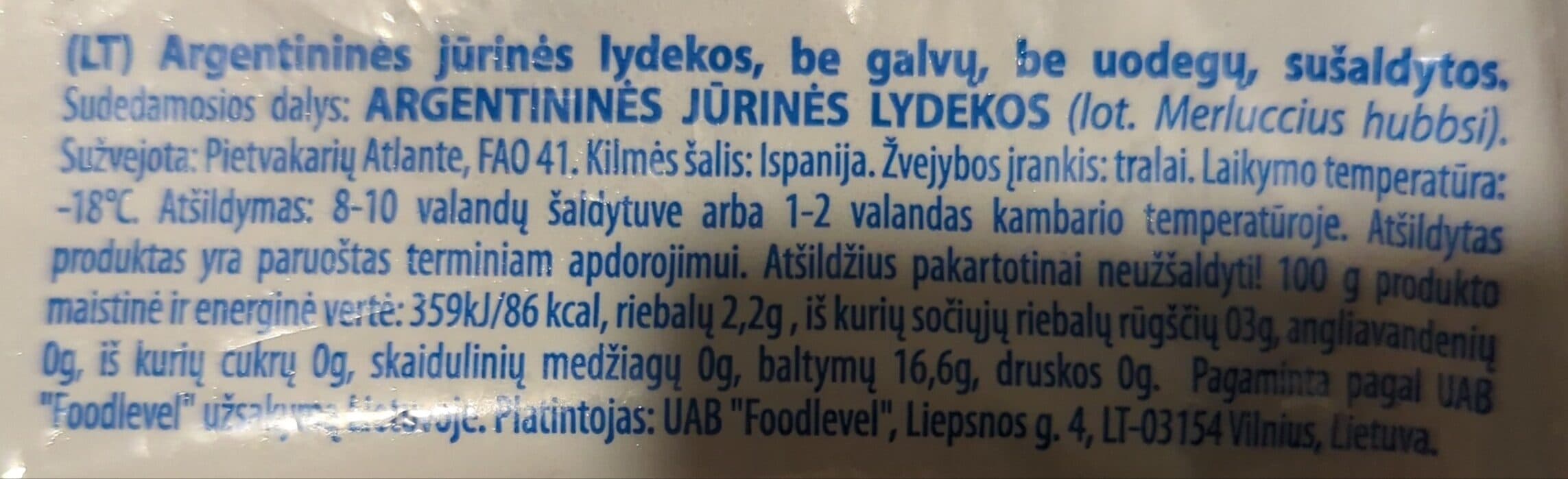 sunrise Argentinines jūrinės lydekos packshot