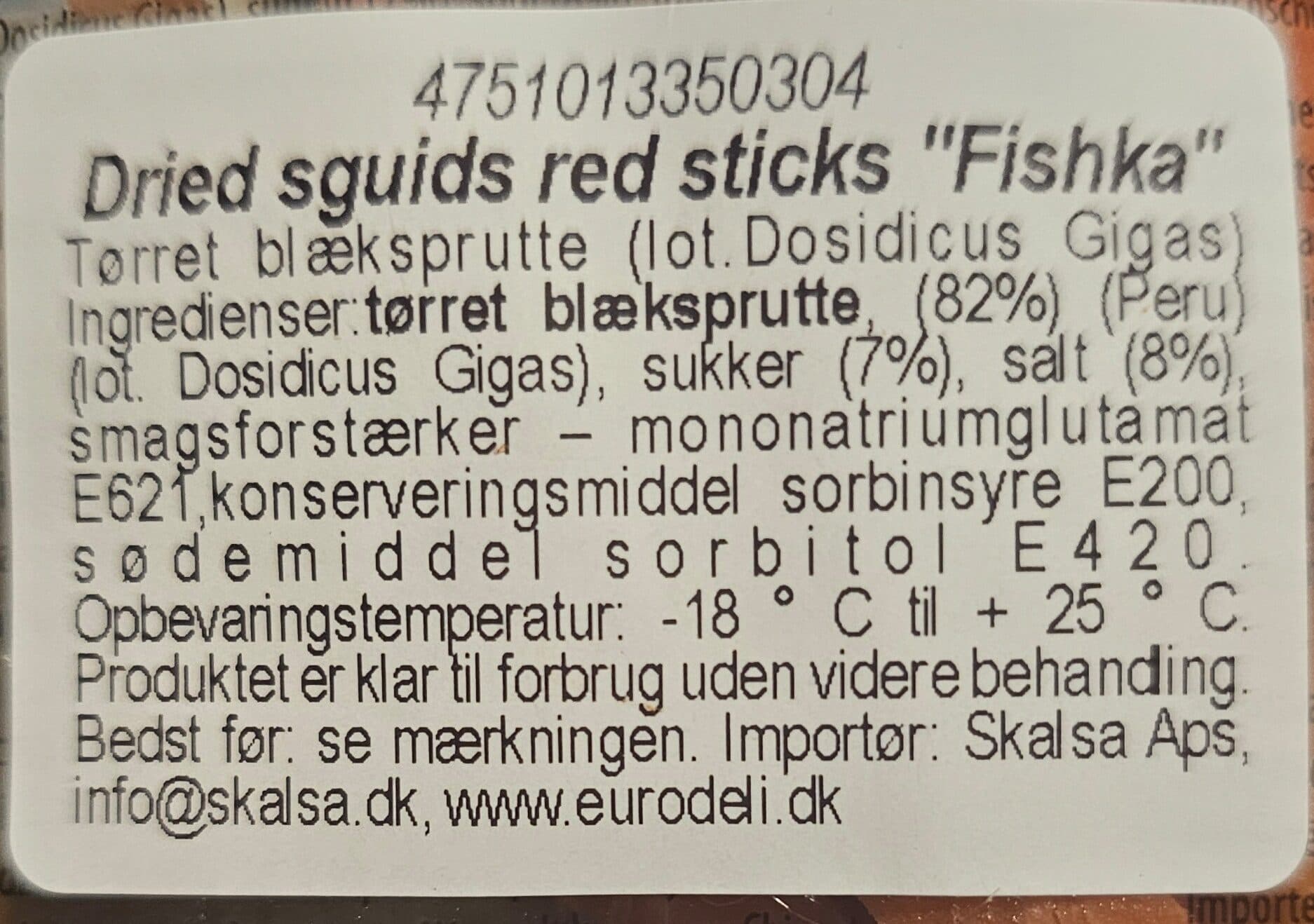 Fishka Red Crab Sticks (Squid) packshot