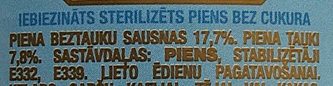 Baltic White Iebiezināts piens bez cukura packshot
