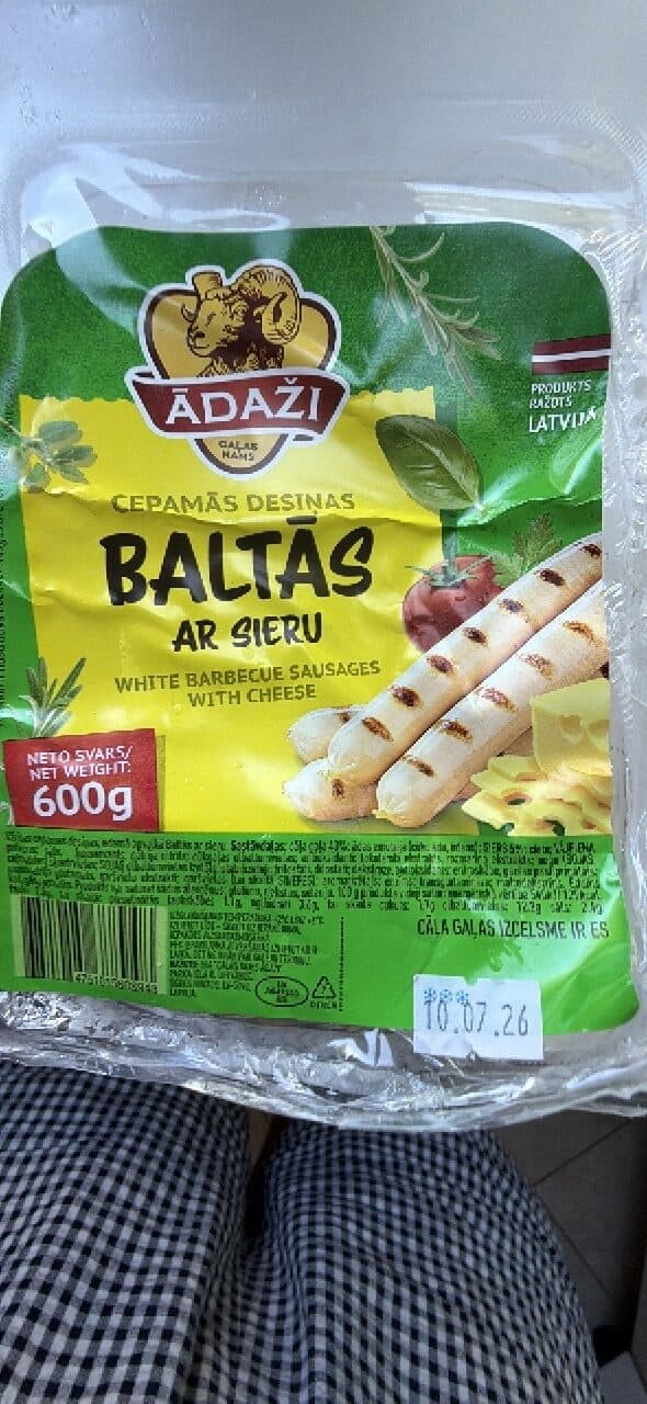 Ādažu Gaļas Nams Baltās Cepamās Desiņas packshot