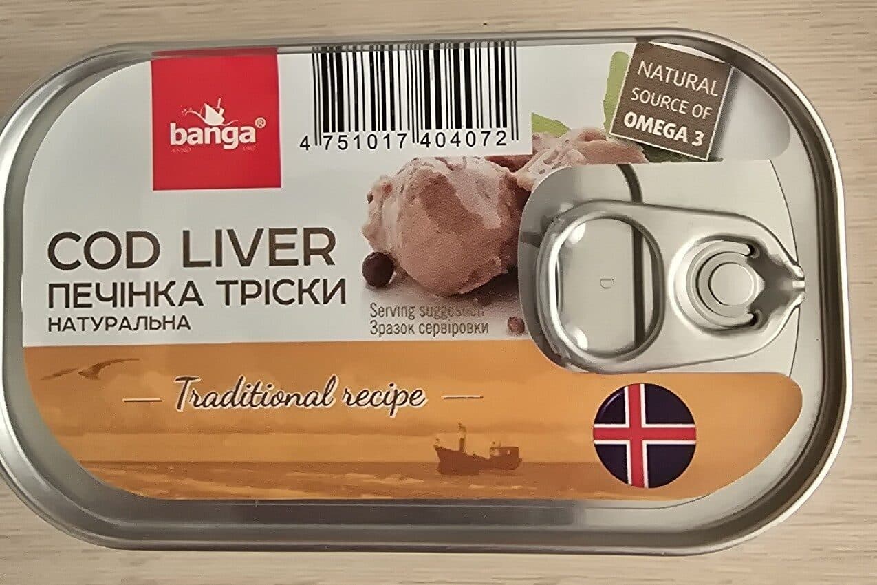 Banga Cod liver with bay leaf and black pepper packshot