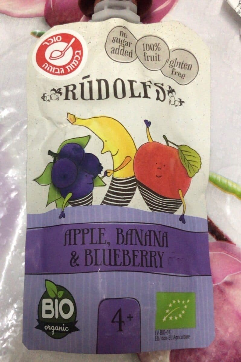 Apple, banana&blueberry packshot