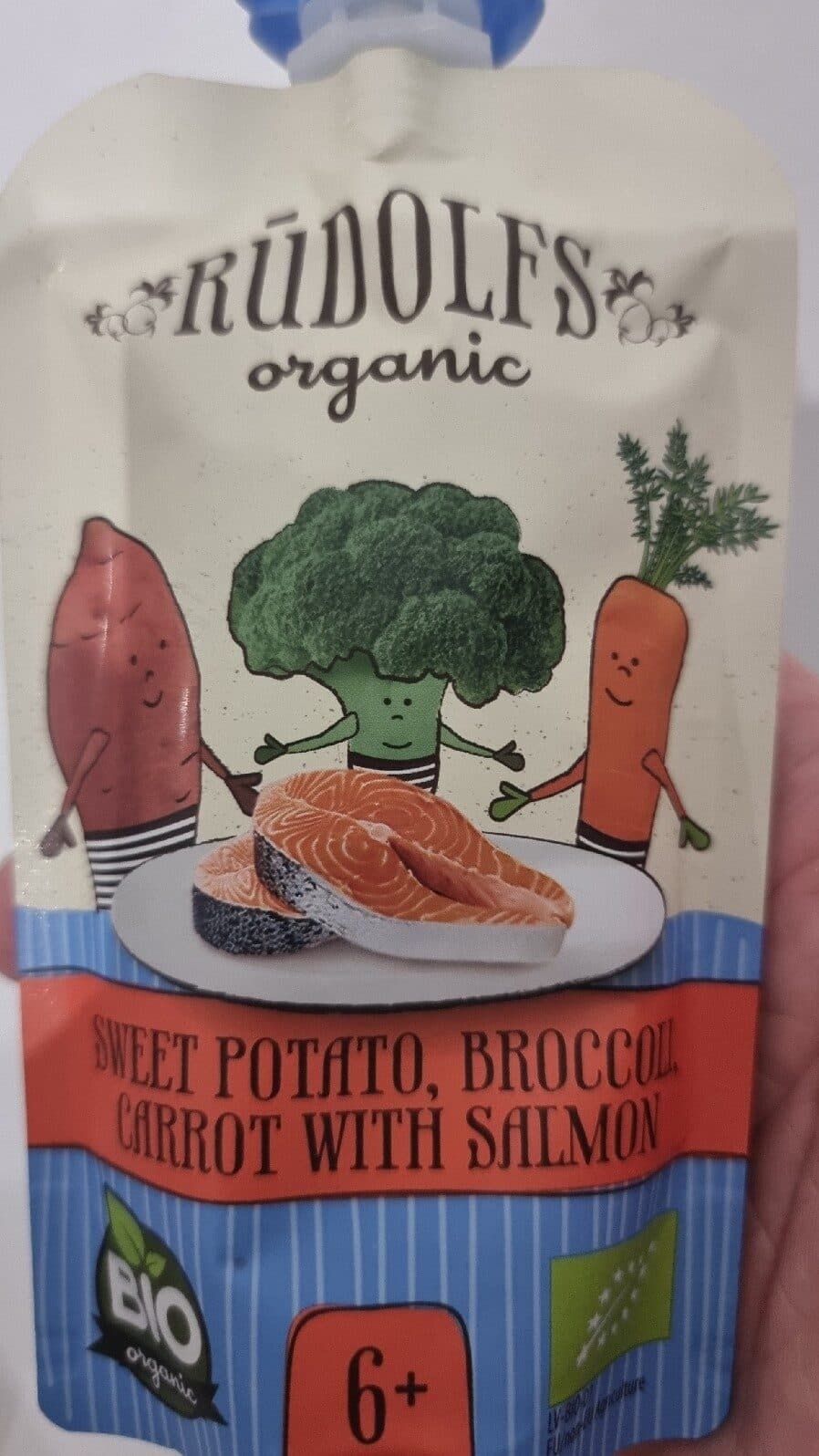 Rudolfs Sweet Potato, Broccoli, Carrot With Salmon packshot