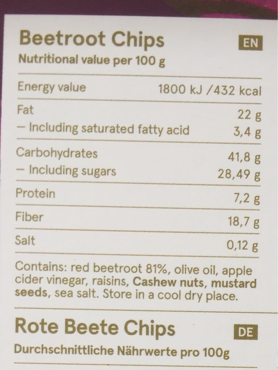 Open Food Facts Beetroot chips packshot