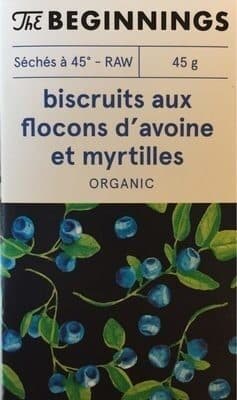 The beginnings Biscruits aux flocons d'avoine et myrtilles packshot