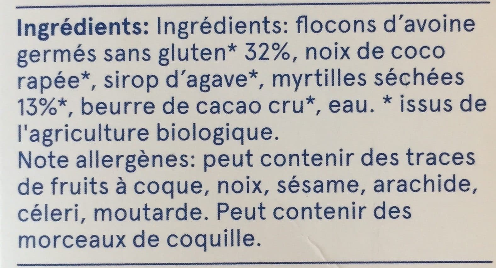 The beginnings Biscruits aux flocons d'avoine et myrtilles packshot