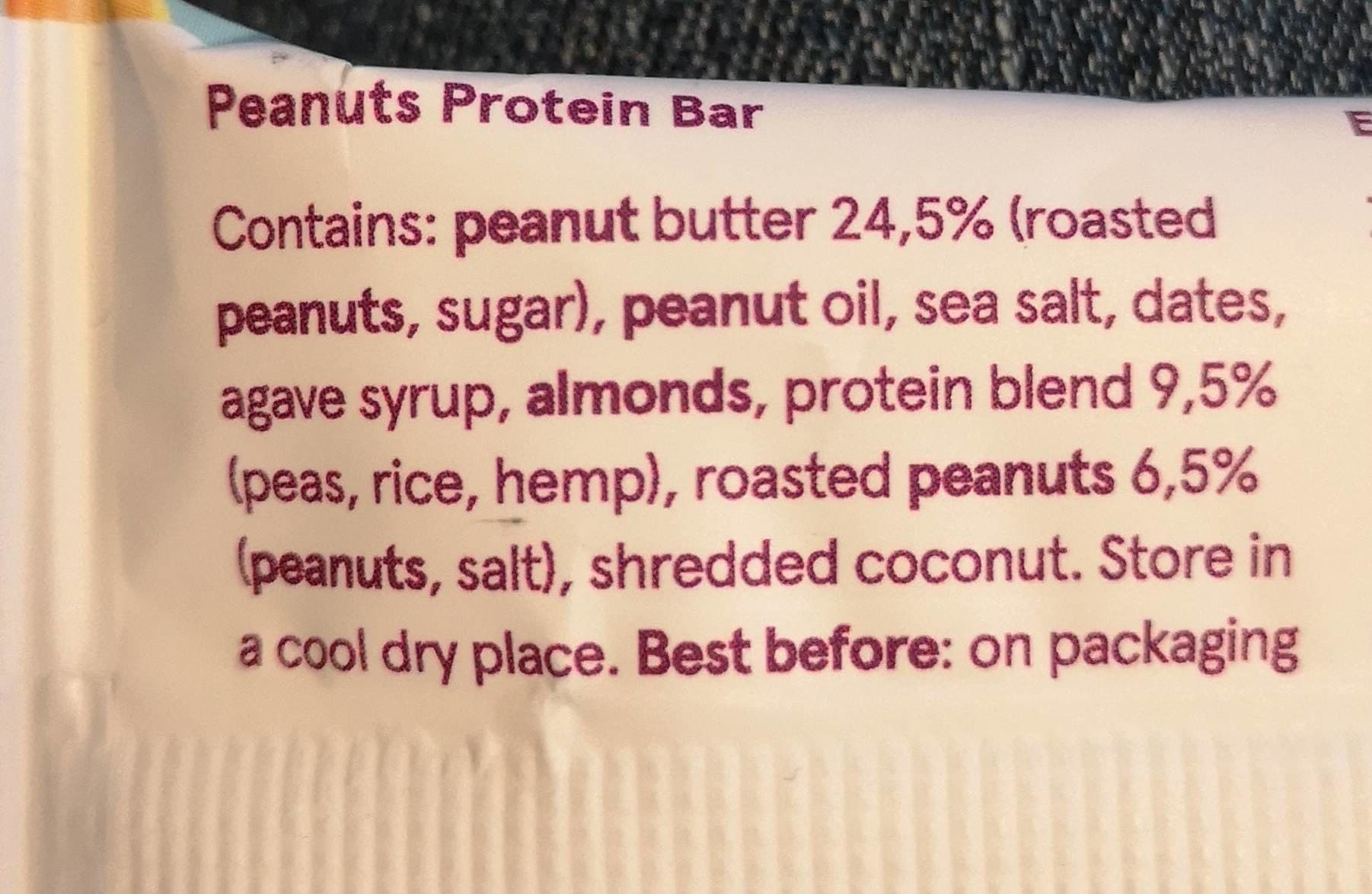 The Beginnings Protein Bar peanuts packshot