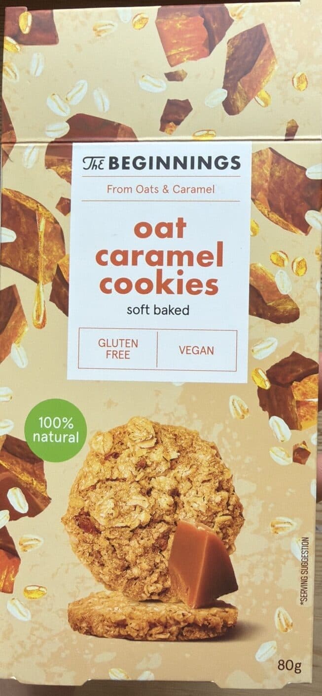 The Beginnings Oat Caramel Cookies packshot