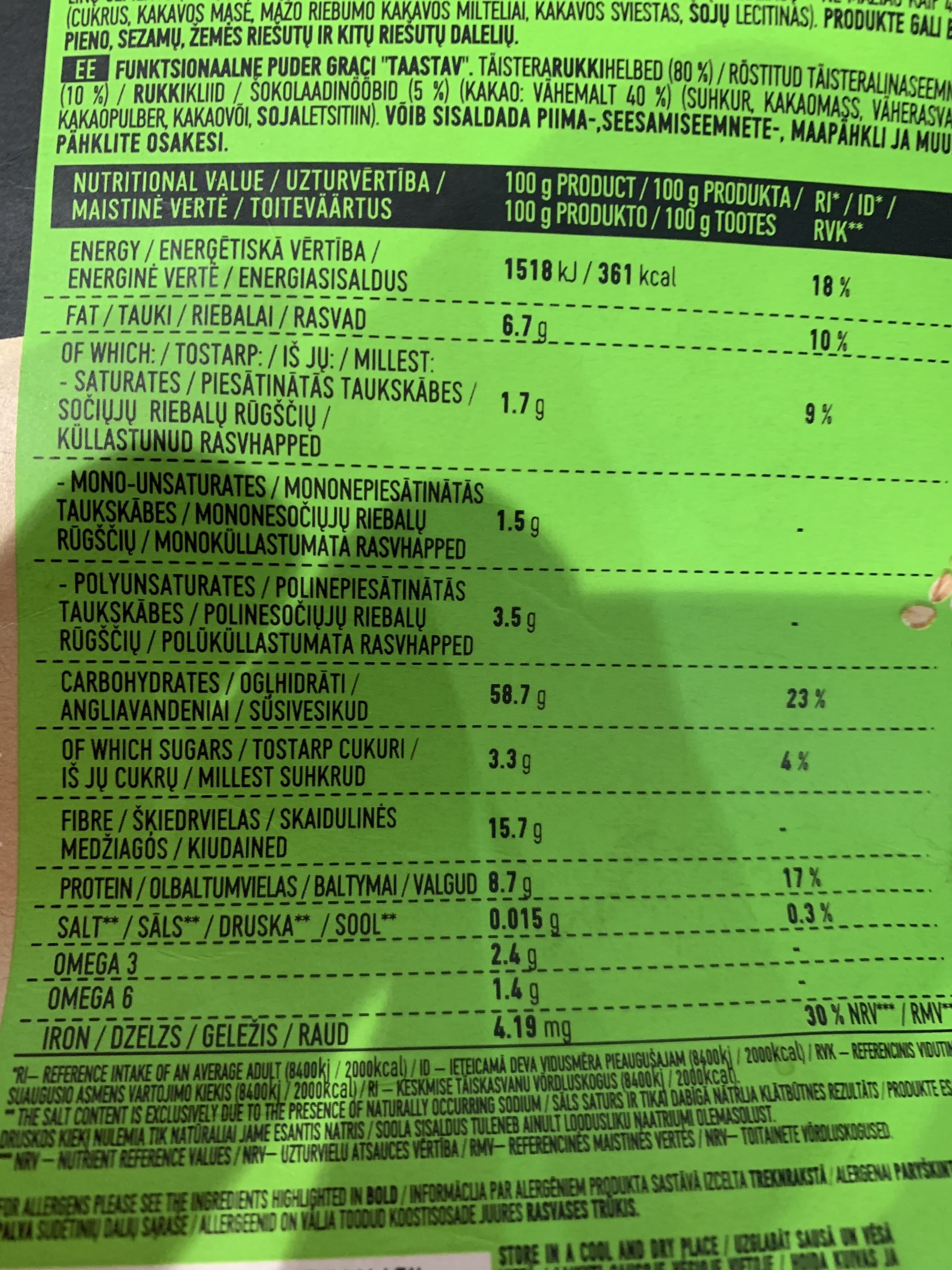 Graci Hot cereal recover packshot