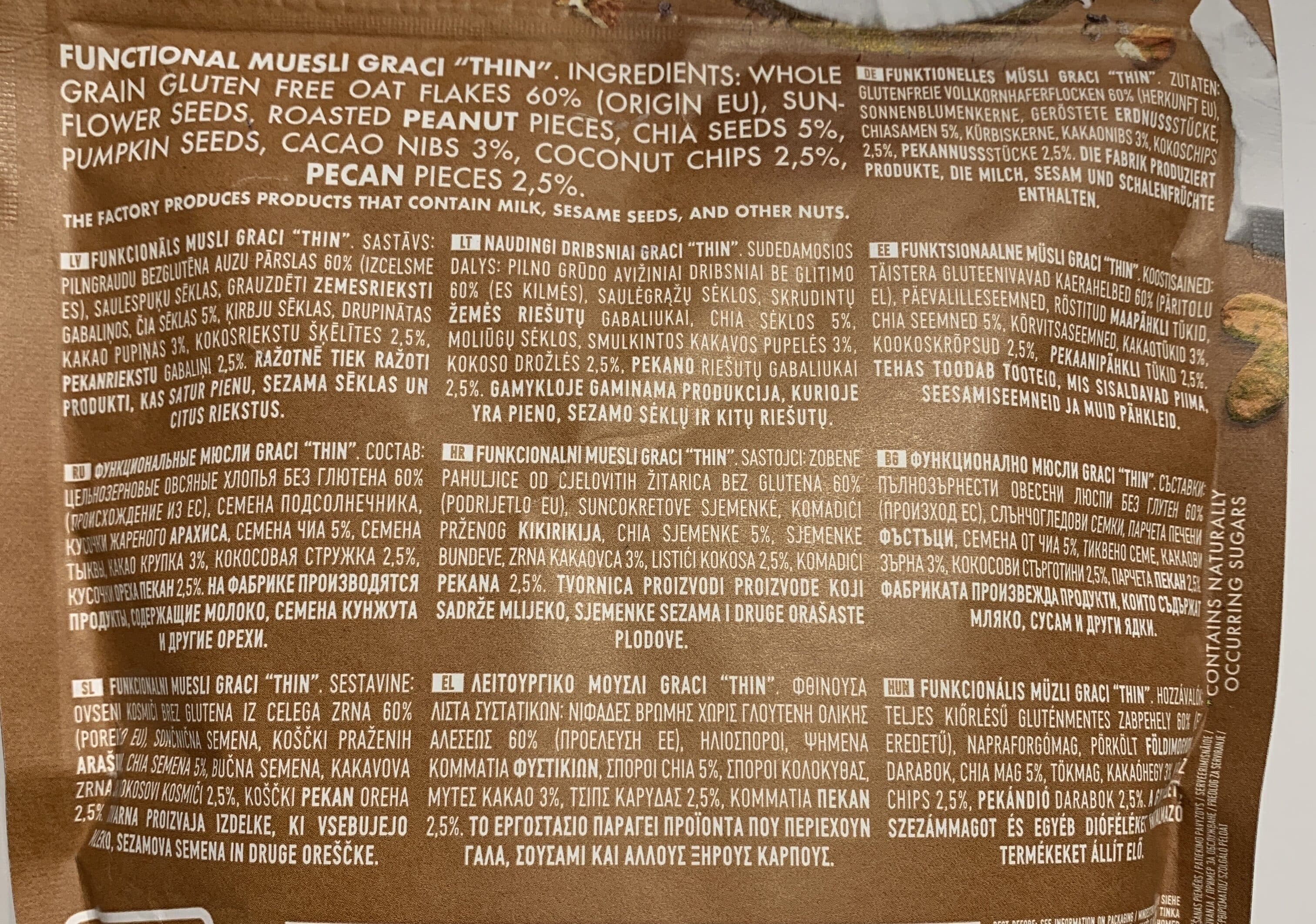 graci CACAO, COCONUT & CHIA SEEDS MUESLI packshot