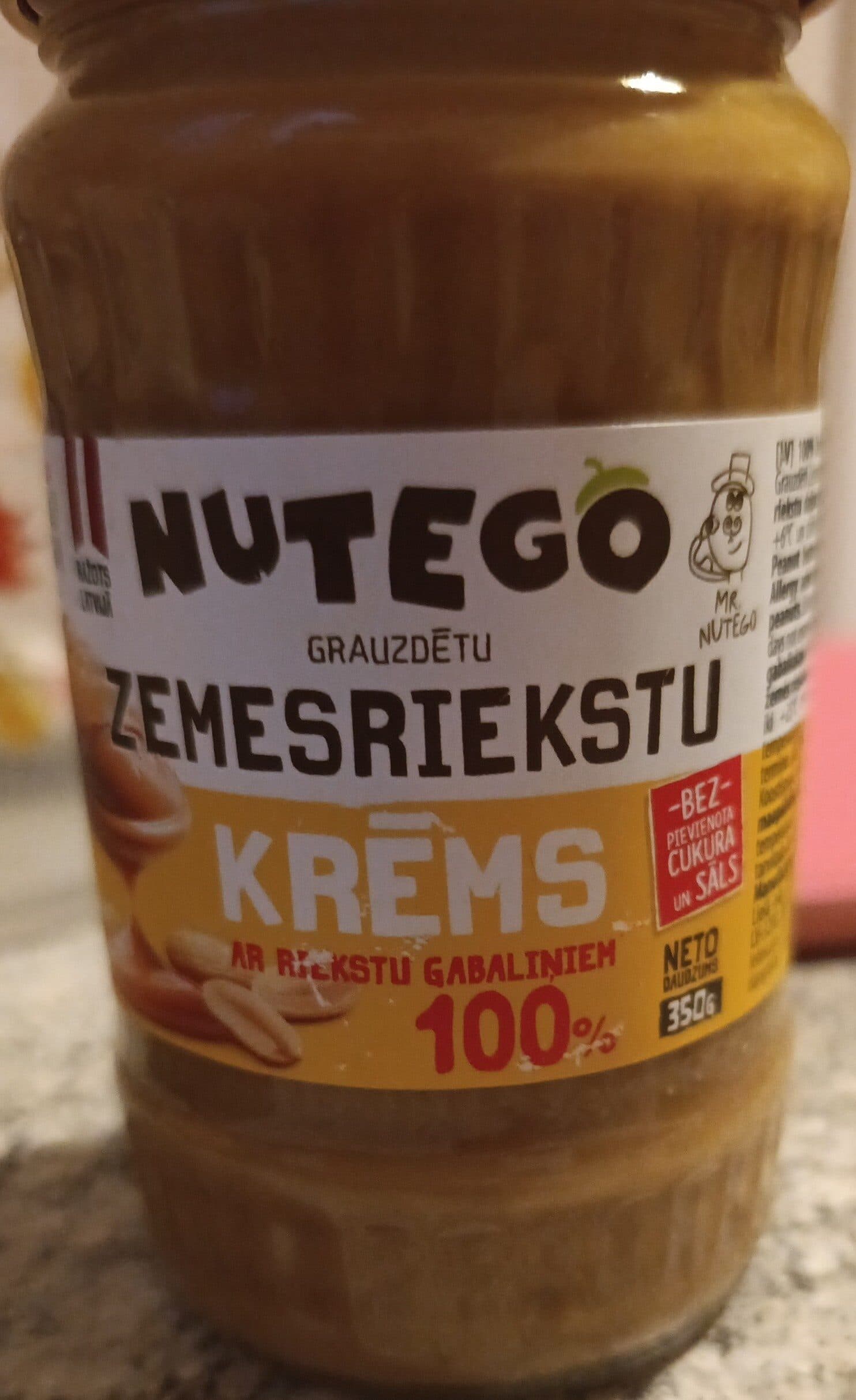 NUTEGO Grauzdētu zemesriekstu krēms ar riekstu gabaliņiem packshot