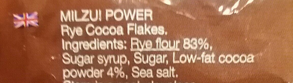 MILZU! Rye cocoa flakes MILZU! POWER packshot
