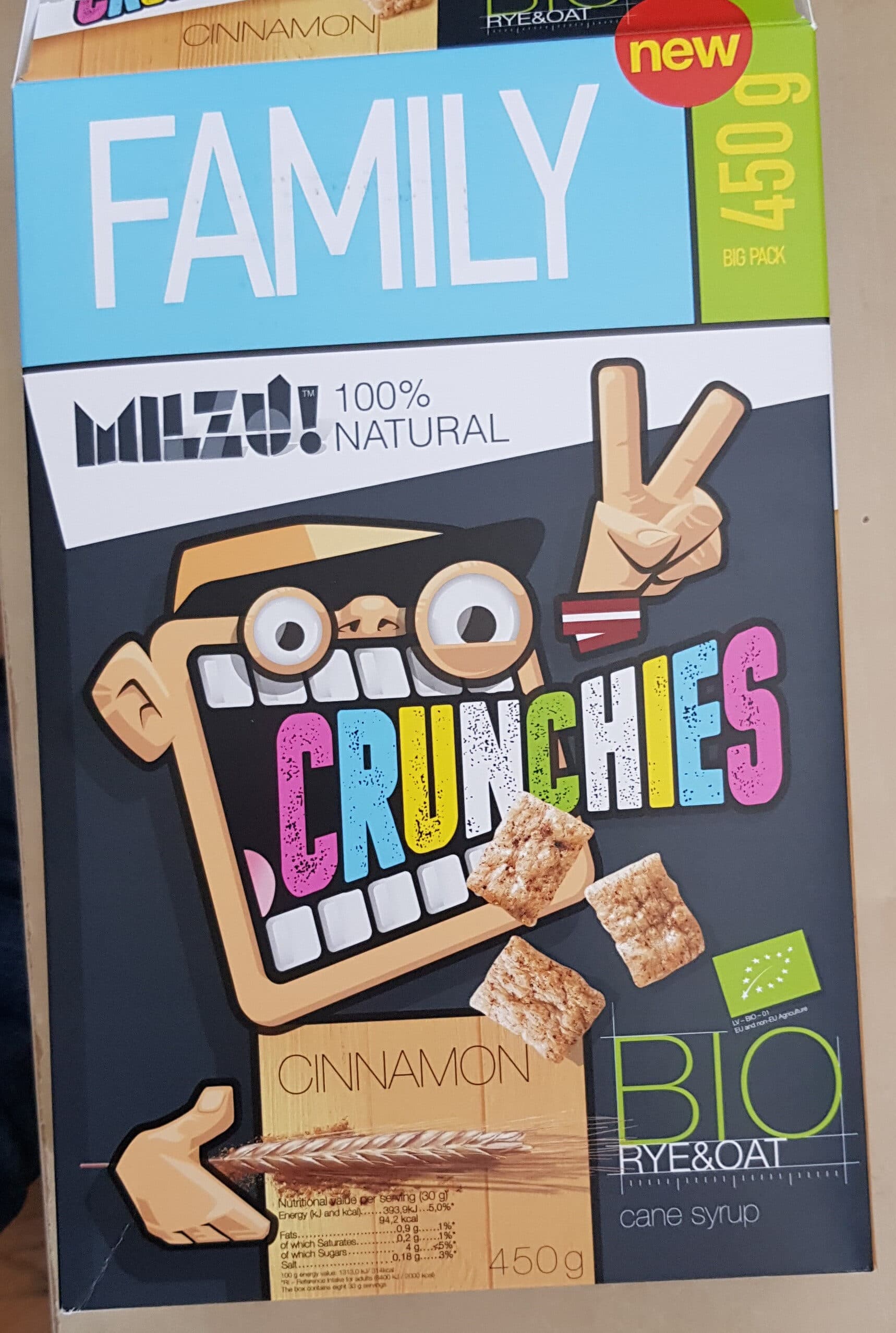 SIA MILZU! "MIKELI" MILZU! BIO CRUNCHIES WITH CINNAMON packshot