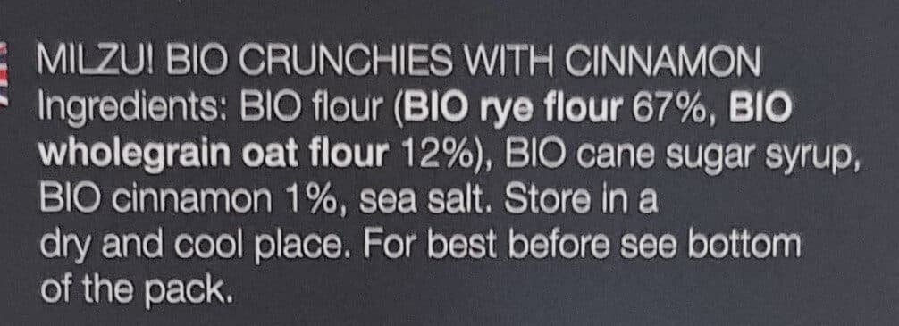 SIA MILZU! "MIKELI" MILZU! BIO CRUNCHIES WITH CINNAMON packshot
