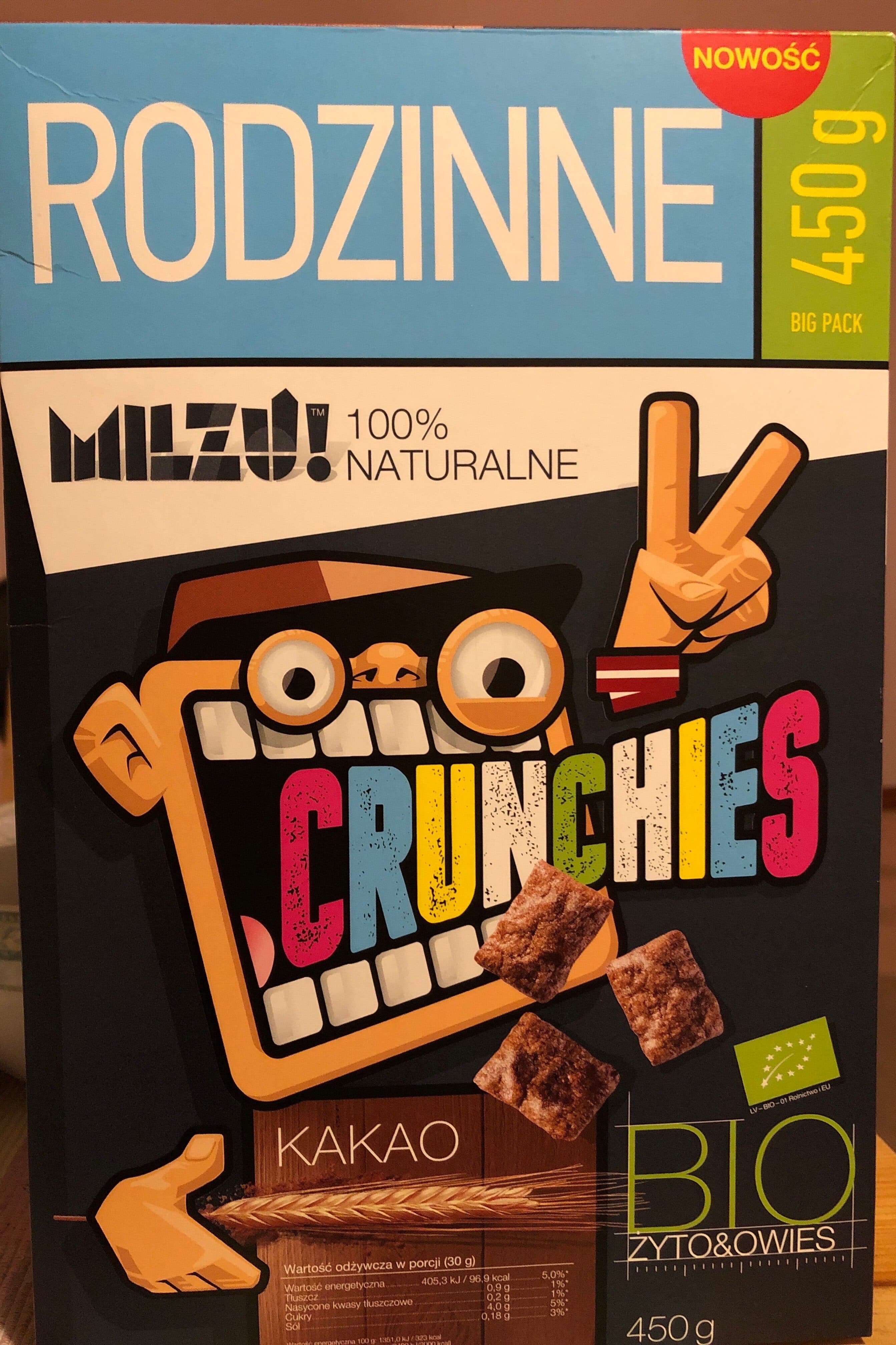 Milzu! Crunchies BIO Kakao Żyto&Owies packshot